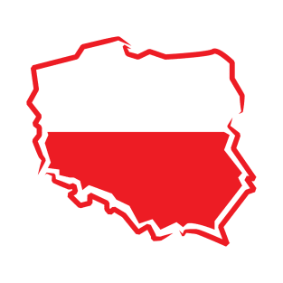 Polish Flag Map Polska T-Shirt