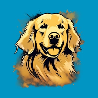 Golden Gleam Grunge Retriever T-Shirt