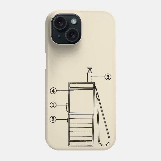 Walkie Talkie Secret Technology Schematic Communication Phone Case by callingtomorrow