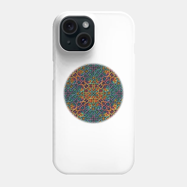 Colorful Geometric Fractal Pattern Phone Case by lyle58