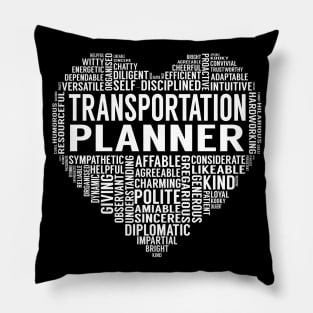 Transportation Planner Heart Pillow