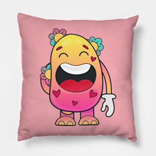 Cute Doodle Character Pillow