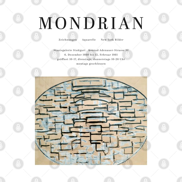 Mondrian Exhibition Art Poster 1980 - Ocean I by notalizard