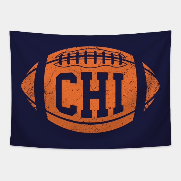 CHI Retro Football - Navy Tapestry by KFig21