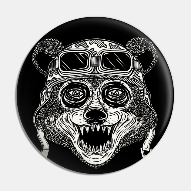 Army Bear Pin by DMD Art Studio