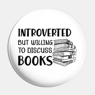 Book - Introverted but willing to discuss books Pin