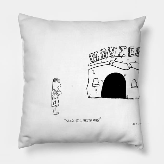 Where did I park the dino? Pillow by Blaze Designs