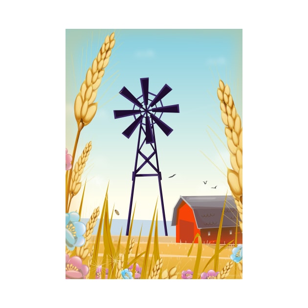 Farmyard Windmill by nickemporium1