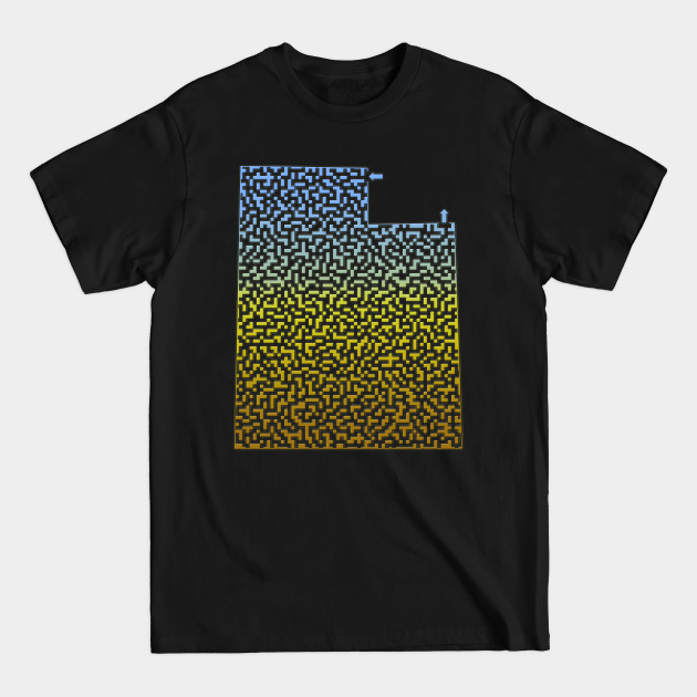 Discover Utah State Outline Maze & Labyrinth - Utah - T-Shirt