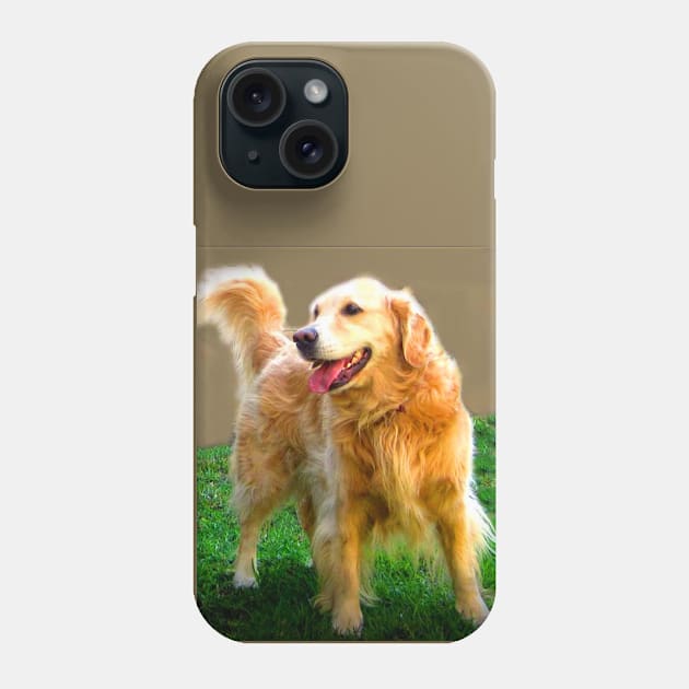 Golden Retriever Happy Dog Phone Case by CarloVaro