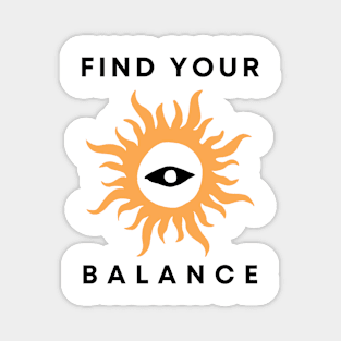 Find Your Balance Design (Third Eye + Sun) Magnet