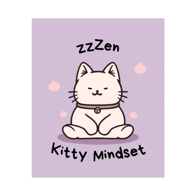 Kawaii Cute Yoga Meditating Cat by AdaMazingDesign