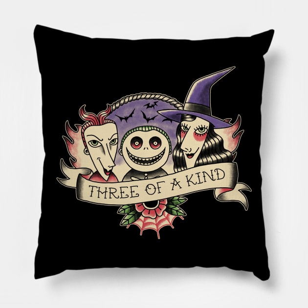 Three of a kind Pillow by paulagarcia