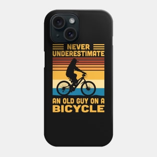 Never Underestimate An Old Guy On A Bicycle Phone Case