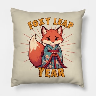 Foxy leap year Pillow