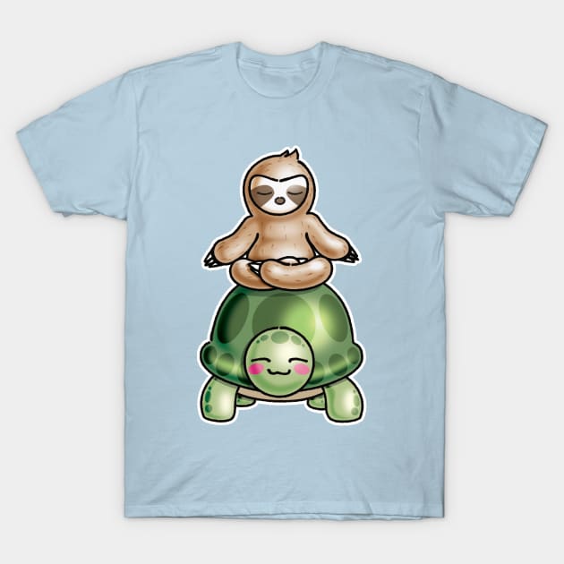 Kawaii Cute Yoga Meditating Sloth | Kids T-Shirt