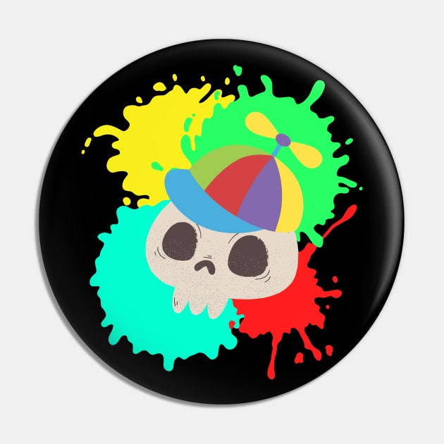 Skull Whimsy Pin by AlmostMaybeNever