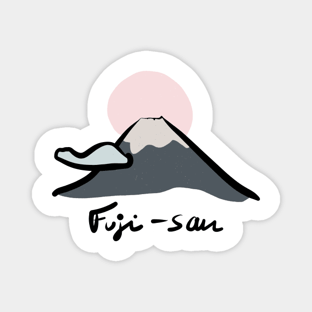 Mount Fuji design Magnet by covostudio