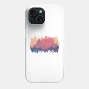 The red sun over purple mountains Phone Case