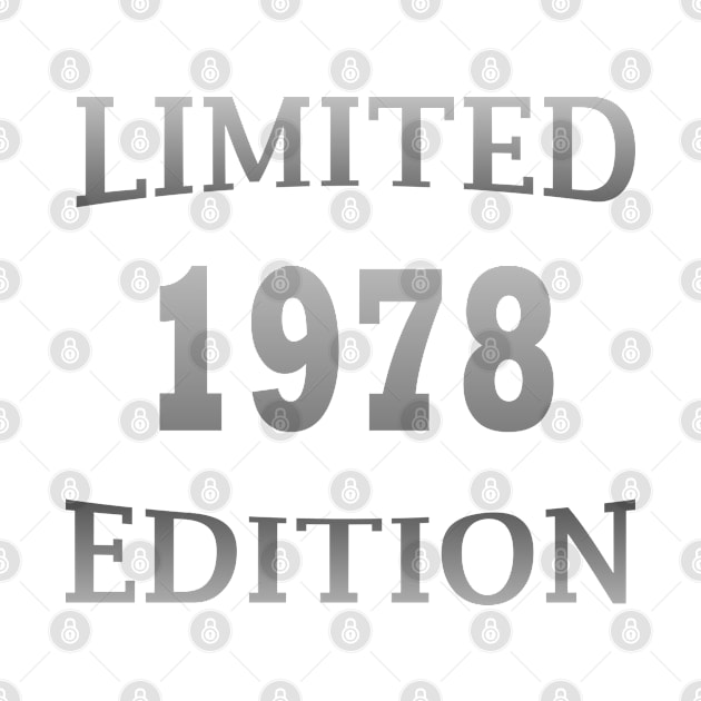 born in 1978 limited edition birthday by omitay