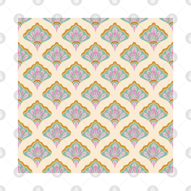 Boho Retro Mandala Pattern by Trippycollage