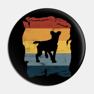 Mutt Distressed Vintage Retro Silhouette Pin