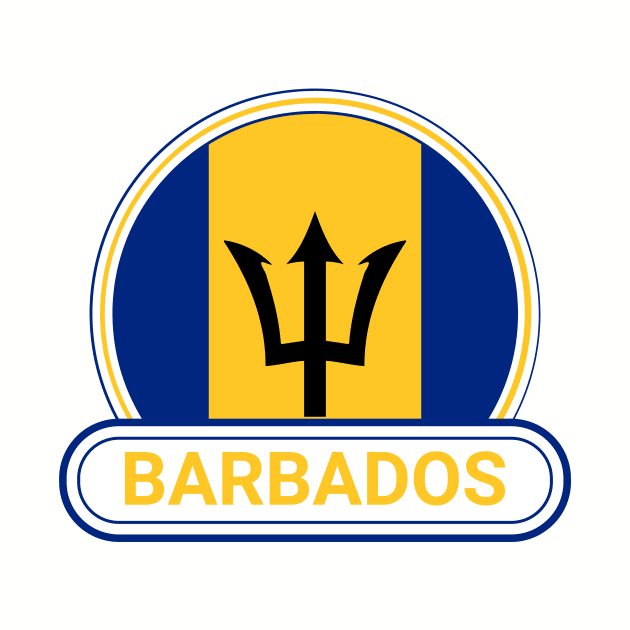 Barbados Country Badge - Barbados Flag by Yesteeyear