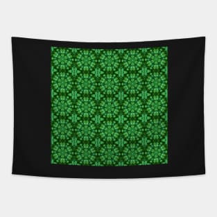 Green Clover Kaleidoscope pattern 4 Tapestry