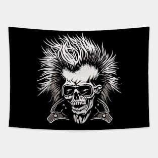 Punk Rocker Skull Tapestry