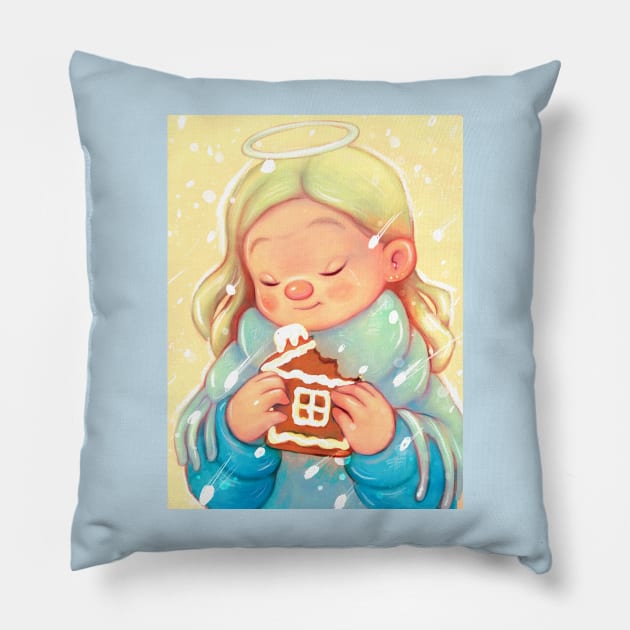 Gingerbread house Pillow by selvagemqt