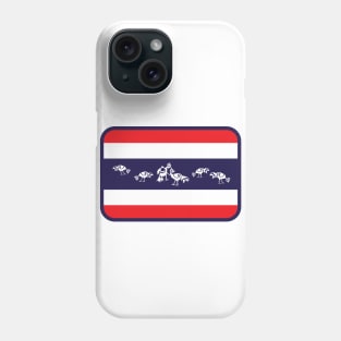 Thailand Flag, Roosters Sparring Phone Case