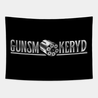 Chrome GunSmoke Logo Tapestry