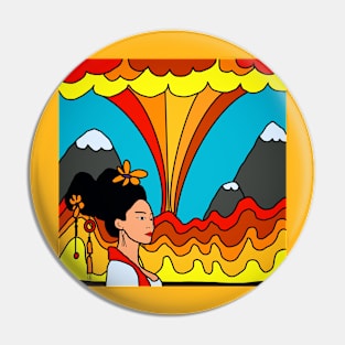 Lady Volcano Pin