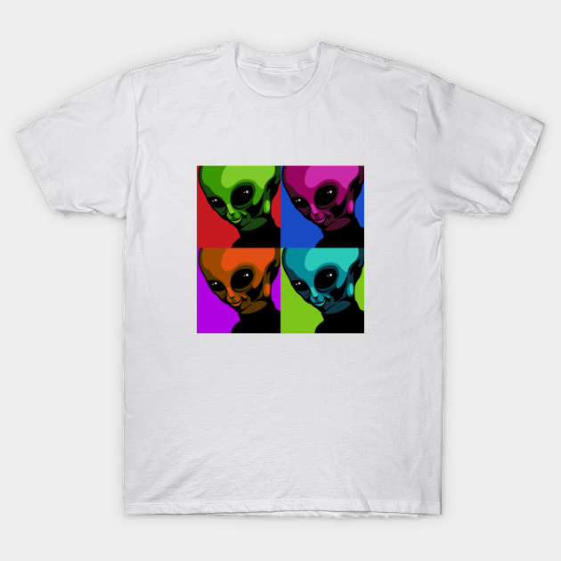 Discover Alien Warhol - Pop Art - T-Shirt