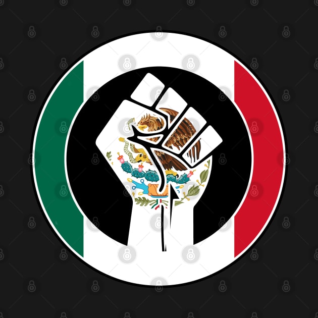 Black Lives Matter Fist Circled Flag Mexico by aaallsmiles