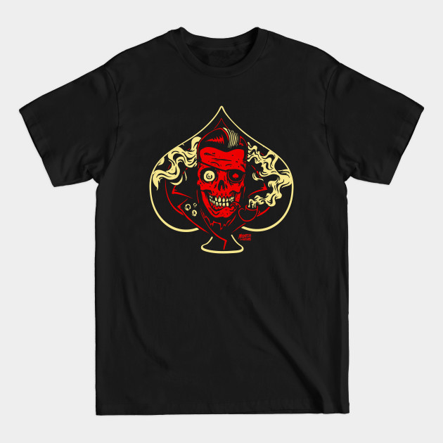 Disover Ace of Spades - Psychobilly Undead Greaser Skull - Ace Of Spades - T-Shirt