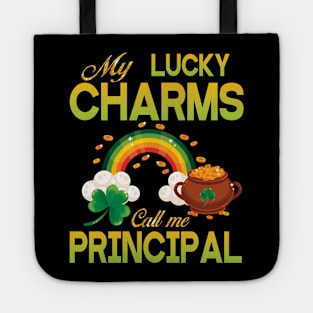 St Patrick Gold Shamrocks My Lucky Charms Call Me Principal Tote