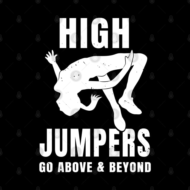 Womens High Jump Above Pun Girl Athlete Gift by atomguy