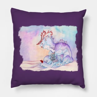 Hot Cocoa Dragon Pillow