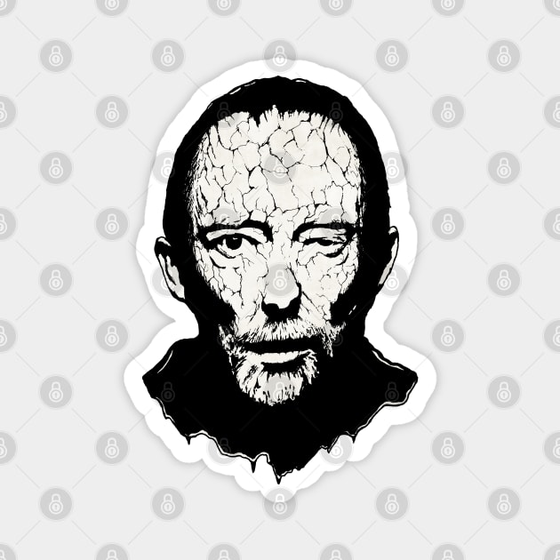 Thom Yorke Portrait Art Magnet by surmind