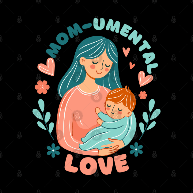 Mom-umental Love | Best design for Mother's Day | Best Mom Life quote by Nora Liak