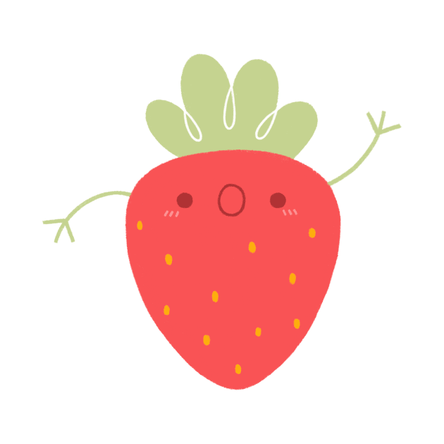 Surprised Strawberry by Niamh Smith Illustrations