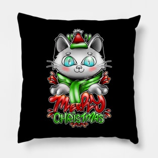 Christmas cat Pillow