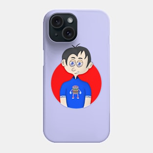 Boy who loves hamburgers Phone Case