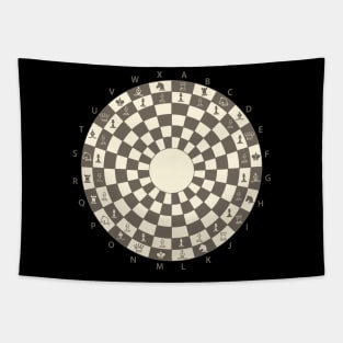 3 player chess board Tapestry