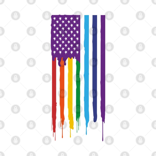 USA LGBTQ Pride Flag LGBT Gay Lesbian Straight Ally by uncommontee