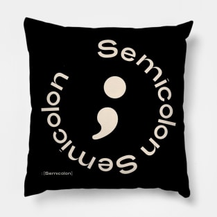 Seventeen Semicolon Pillow