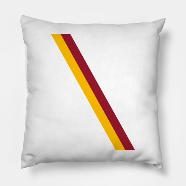 Motherwell Retro 1973 White Amber Claret Sash Pillow by Culture-Factory