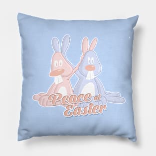 Peace At Easter Rabbits Pillow