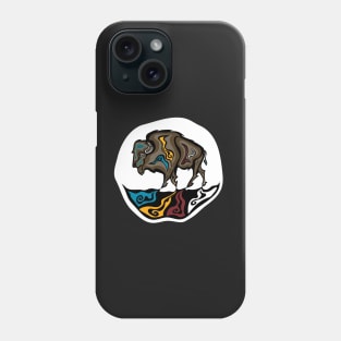 Four Directions Buffalo WAWEZHI Canada Indigenous Art Phone Case